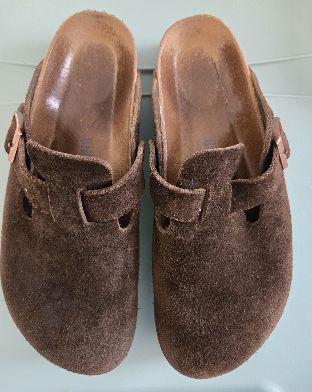 Birkenstock Boston Mocha Suede Clogs Size 39 (US Women 8-8.5)